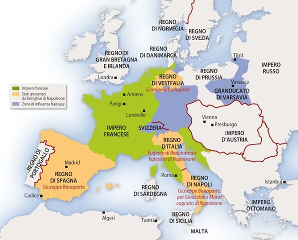 L'Impero di Napoleone nel 1812