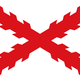 Bandera de cruz de borgoña