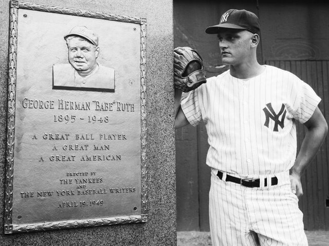 Roger Maris of the Yankees breaks Babe Ruth’s single season home run record