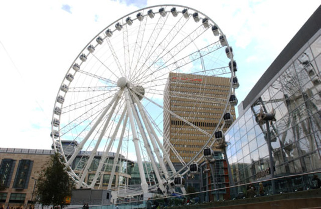 Filming in Manchester City Centre