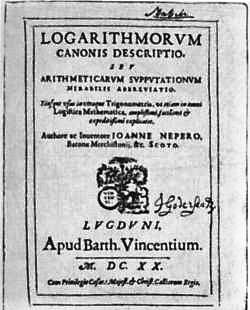 La descripción de la maravillosa regla de los logaritmos de John Napier