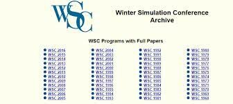 WSC (Winter Simulation Conference)