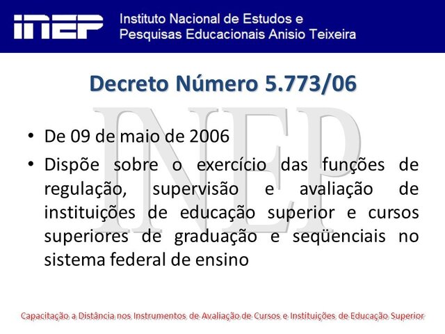Decreto n° 5.773, de 09 de maio de 2006