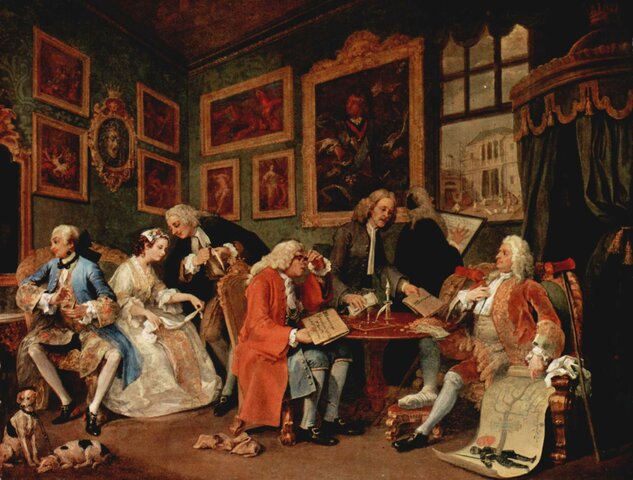 William Hogarth's "The Marriage Settlement" (Part of the "Marriage A-la-Mode" series)