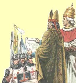 EL PAPA URBANO II PREDICA LA PRIMERA CRUZADA.