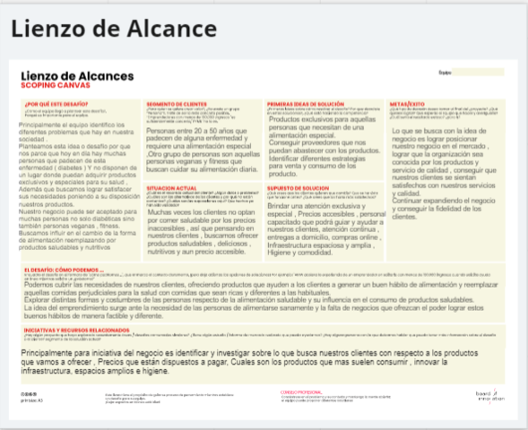 Lienzo de alcance