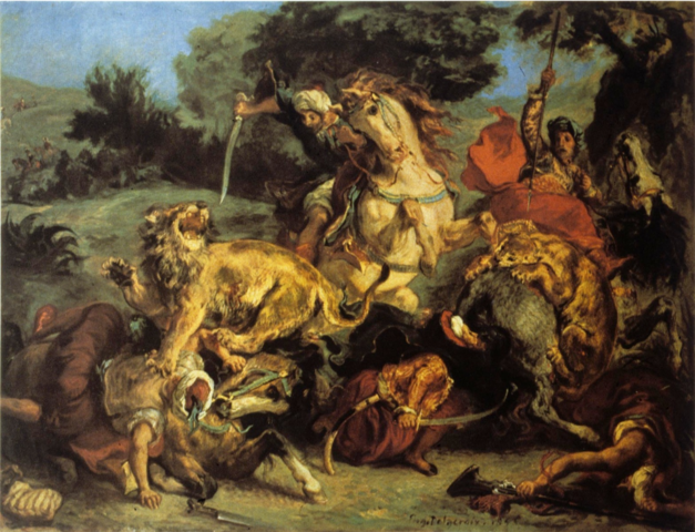 Delacroix, Chasse aux lions