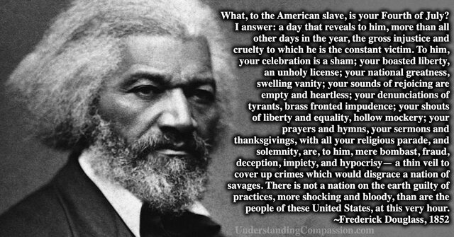 Frederick Douglass gives his July 4th speech