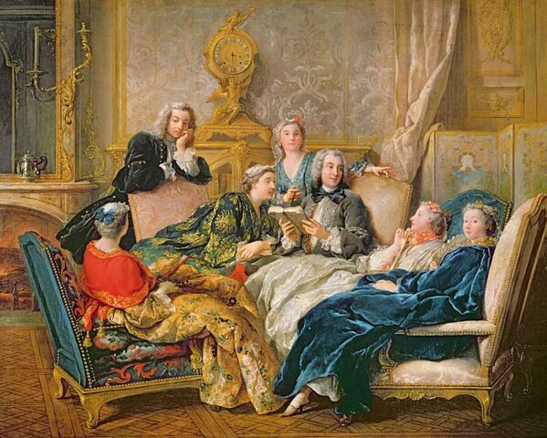 The Reading from Molière by Jean Francois De Troy, c. 1728