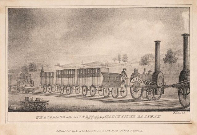 Completion of the Railroad between Liverpool and Manchester