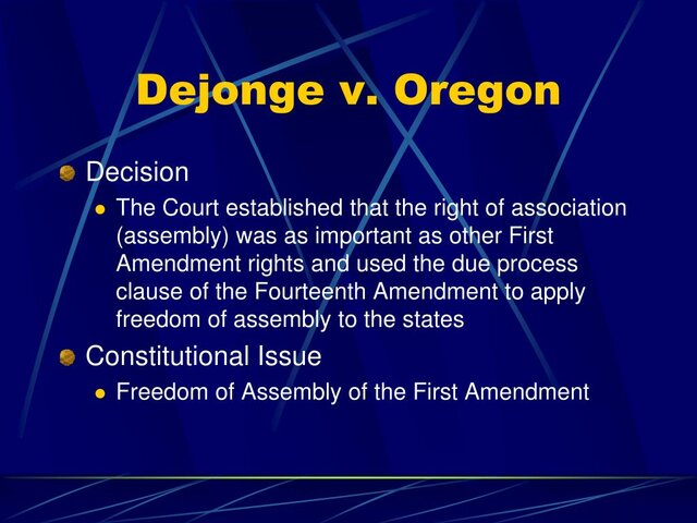 DeJonge v. Oregon
