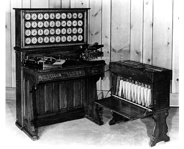 La maquina tabuladora del censo de Herman Hollerith.