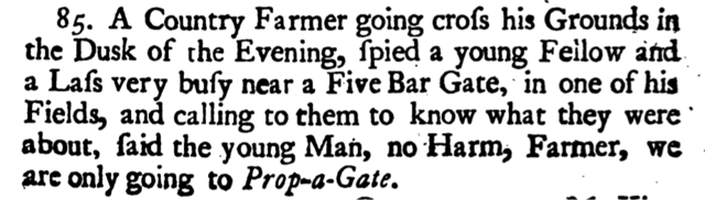 Joke From "Joe Miller's Jests"