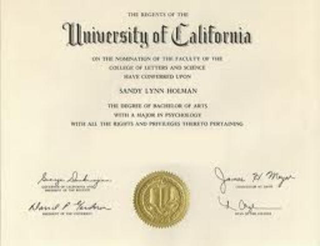 Got his batchelor's degree