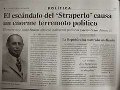 Lerroux se ve obligado a dimitir tras el escándalo del estraperlo.