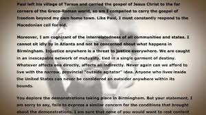 April Dr. King’s: “Letter from a Birmingham Jail”