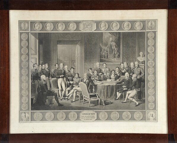 Jean-Baptiste Isabey, The Congress of Vienna, watercolor, 1815, Louvre.