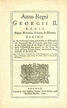 The Licensing Act of 1737