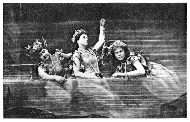 The Rhinemaidens in the first Bayreuth production of Wagner's Ring cycle in 1876