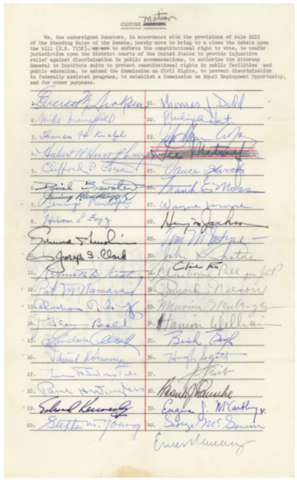 Cloture Motion for the Civil Rights Act of 1964