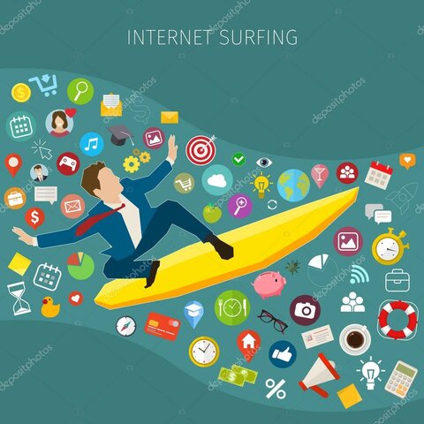 Surfing internet