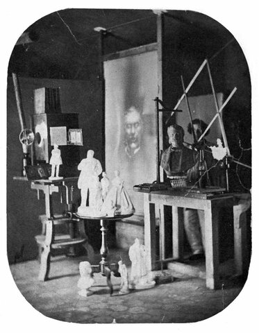 François Willème construyó una línea de fotoescultura.