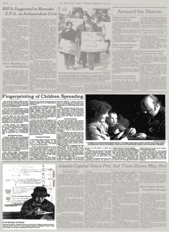 Fingerprinting children