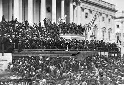Lincoln gives his second inaugural address