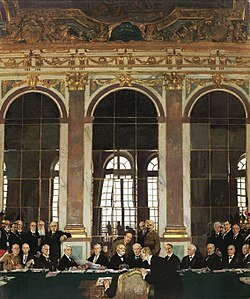 The Signing of the Peace in the Hall of Mirrors, Versailles, June 28th 1919
