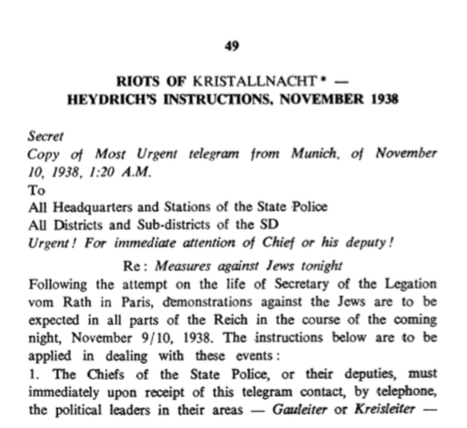 Letter About the Riots of Kristallnacht