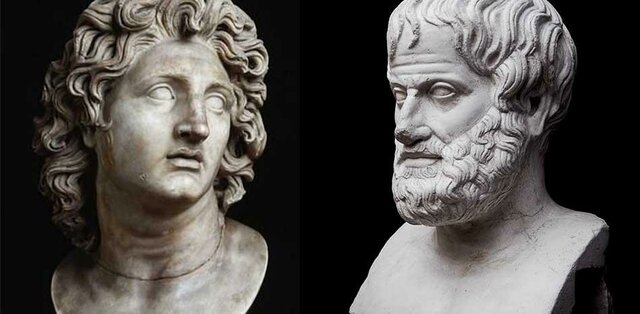 Alejandro alumno de Aristóteles