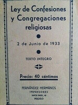 Ley de Congregaciones Religiosas