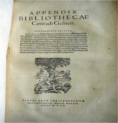 APPENDIX BIBLIOTHECAE CONRADI GESNERI