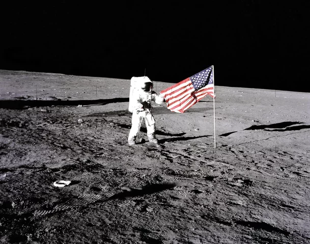 Americans land the first person on the moon