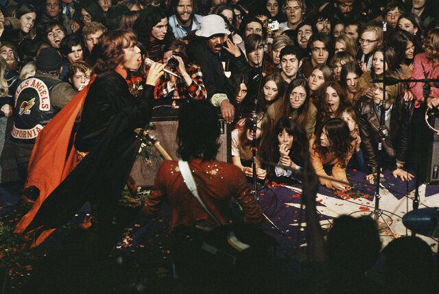 The Rolling Stones host the Altamont music festival