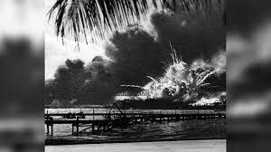 Japan bombs Pearl Harbor