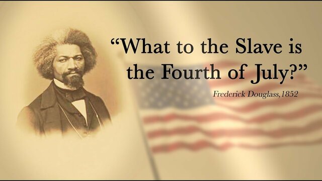 Frederick Douglass gives July 4th speech