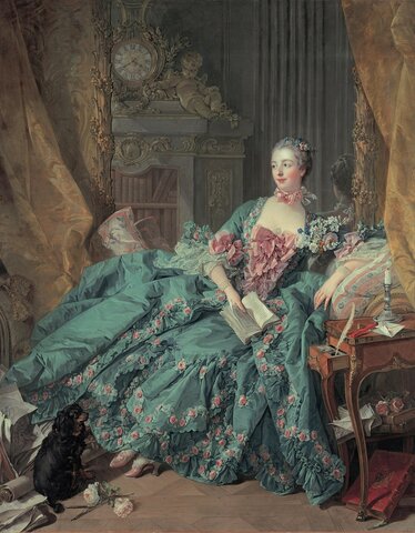 François Boucher,  “Portrait of Madame de Pompadour”.