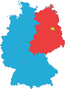 División de Alemania en dos zonas.