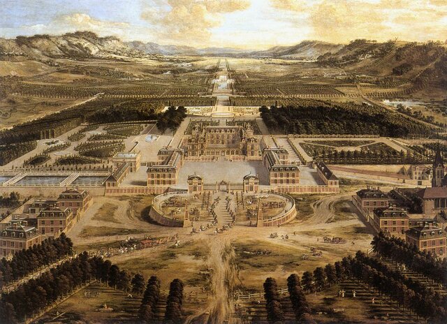 "View of the Chateau Versailles in 1668"