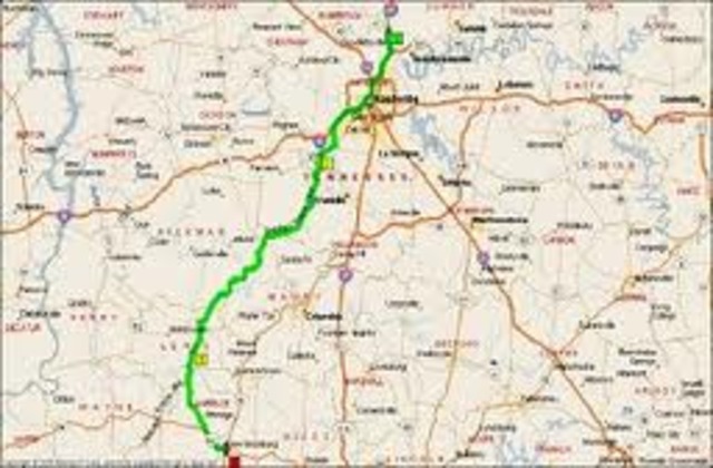 Lewis continues his trip to Washington DC over land