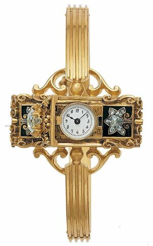 Primer rellotge de pulsera