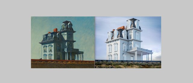 EDWARD HOPPER: CASA JUNTO A LA VÍA FÉRREA