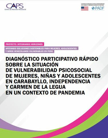 Presentación Diagnostico Participativo rápido sobre la situación de vulnerabilidad psicosocial de mujeres, niñas, niños y adolescentes en Carabaiyo, Independencia y Carmen de la Legua en un contexto de pandemia