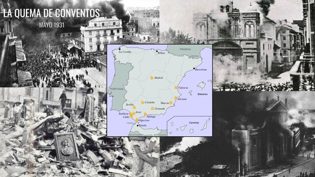 Sucesos anticristianos, la quema de conventos.