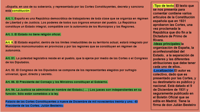 La constitucion de 1931