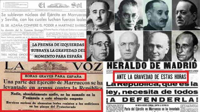 ESTALLA LA SUBLEVACIÓN MILITAR