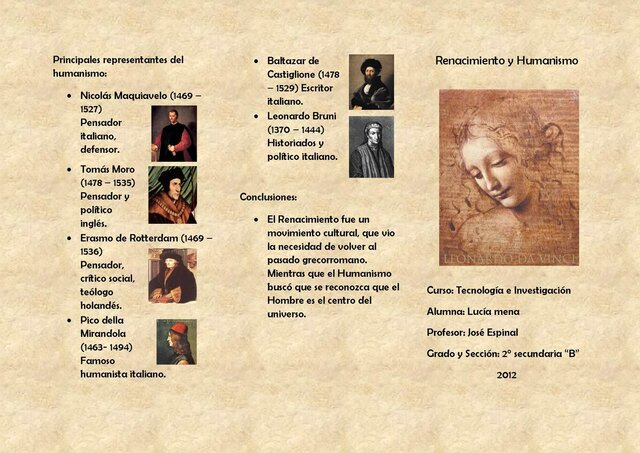 Representantes del Humanismo