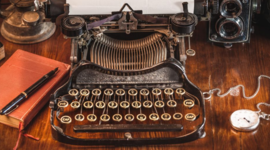 Timeline: Desarrollo tecnológico maquina de escribir.