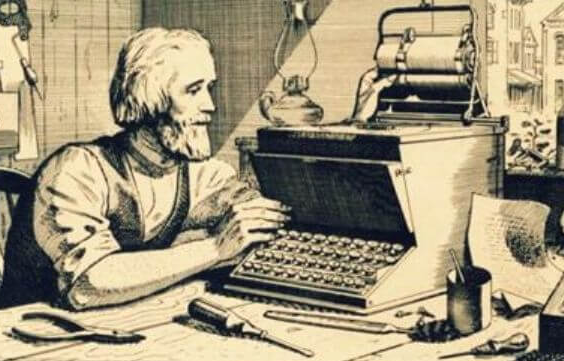 Primera patente de la máquina de escribir.